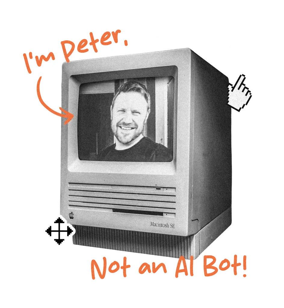Comparison showing an outdated website versus a modern digital presence